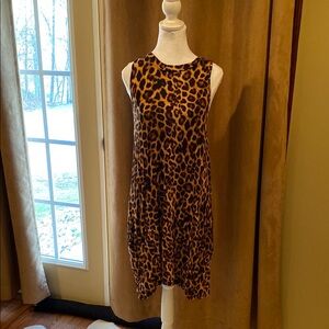 Leopard Print Sleeveless Dress